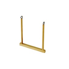 Bird swings in a cage wooden, p-shaped, 13 x 0.8 x 16 cm