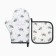 New Year. Set of kitchen Ethel Snow Fun mittens 20x28cm, 19x19cm severity, 100%HL