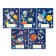 Notebook of 18 sheets in the cage "Cosmic Adventure", cover coated cardboard, rounded angles, fields, mix