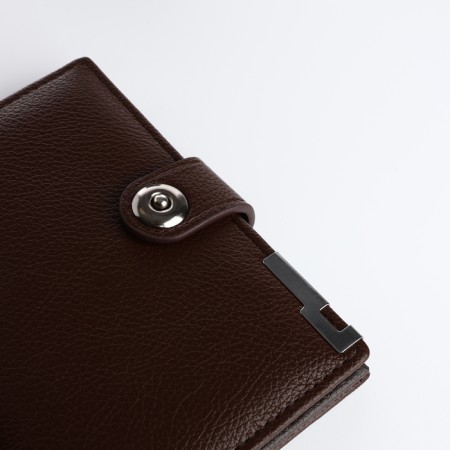 Cover for car documents and passports for magnet, brown color-3