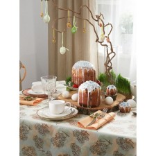 Kitchen kit: marshmallow, tablecloth 140x180 cm, napkins 40x40 cm - 4 pcs, beige color