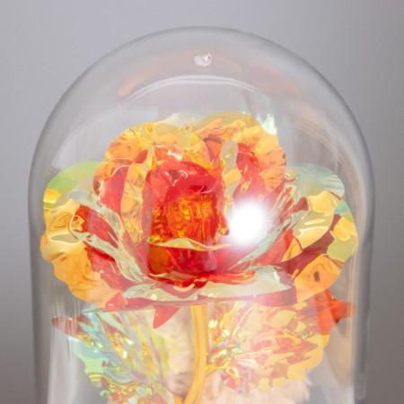 Nightlight "Bear with Flower" LED red 3HAAA 10.5x10.5x22cm-2