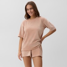 Women's costume (T -shirt and shorts) KAFTAN PLUSHY p. 40-42, beige