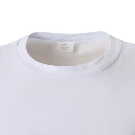 Women's T -shirt with a round gate, white color, size 48-4
