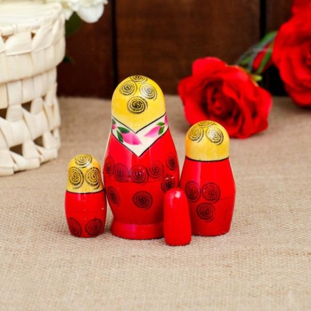 Matryoshka "Semenovskaya", 4 puppet, the highest category-5