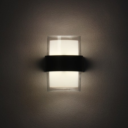 Facade lamp “Double Grand”, FSD-076, 10 W, 4000K, IP65, 220 V, plastic, black