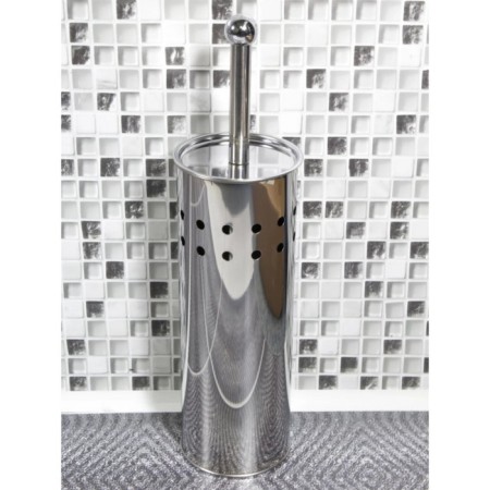 A brush-brush with a stand of LEO, for the toilet, silver-1