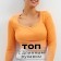 TOP with a long sleeve Minaku: Sportly; color orange rr s s