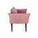 The Naples chair, without a mechanism, velor, pink color