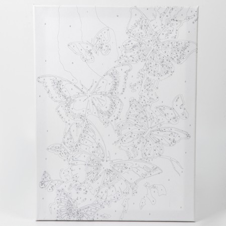 Picture on numbers with a subframe and a rubbish "Magic butterflies", 30 x 40 cm-8