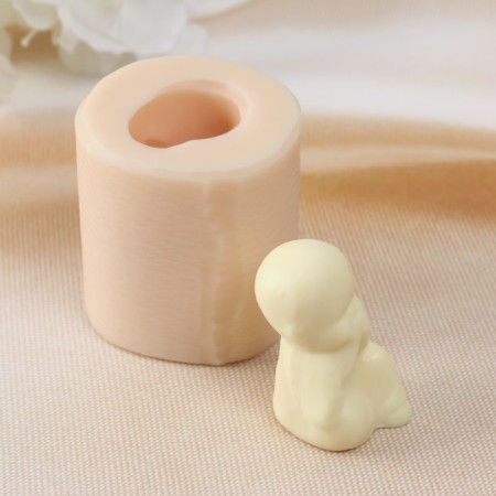 Silicone Mold "Little Buddha 2" 2.5x2.5x4 cm-1