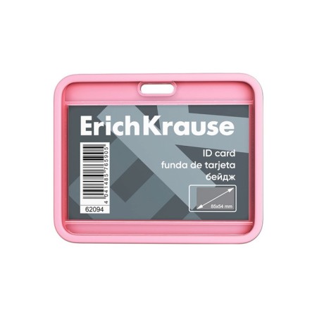 Horizontal badge 85 x 54 mm, erichkrause acrylic case, silicone tape, mix-6
