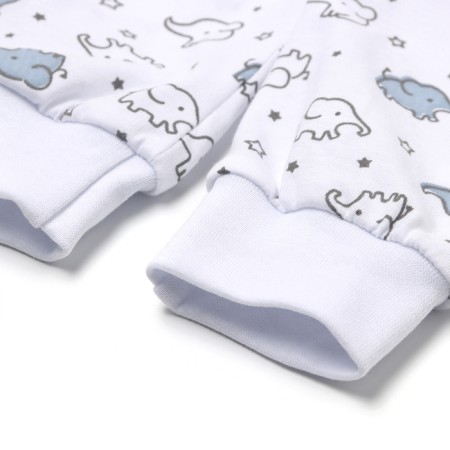 Children's sliders "Antoshka", white color/elephants, height 68-2