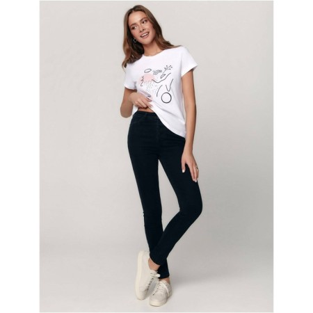 Women's jeans modeling on buttons Contte Elegant, size XS, color Washed Black-1
