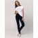 Women's jeans modeling on buttons Contte Elegant, size XS, color Washed Black