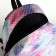 Youth backpack from a lightning textile, 3 pockets, waist bag, blue/white/pink color