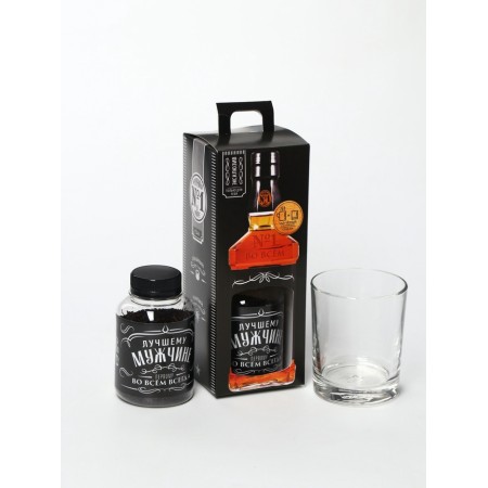 Gift set "Man No. 1 in the world" Tea and glass for whiskey-1