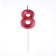 Candle in the cake on the skewer "Fine", the number "8", 5 cm, red