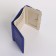 Women's wallet on the button, blue color