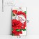 Red roses, white lilies, 16.5 x 8 cm