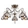 Ceiling chandelier Lori 5XE27 60W, size 64x64x39 cm, color antique bronze