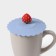 Silicon-shaped lid “Strawberry”, d = 11 cm, blue color