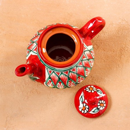 Rishtan ceramics "Patterns", 700 ml, red 7-2