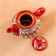 Rishtan ceramics "Patterns", 700 ml, red 7