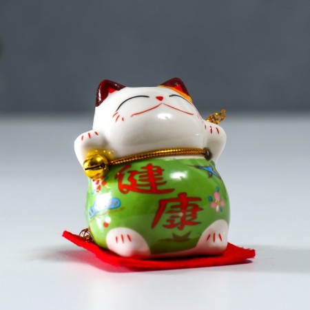 Souvenir Ceramics "Mani-Nekko in costume suites" 4.5x3.8x4.6 cm set 5 pcs-1