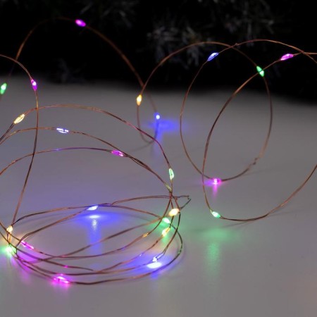 Garland "thread" 5 m Rosa, IP20, copper thread, 50 LED, glow of multi, 2 modes, AAH3-2