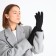 Gloves are female, dimensionless, without insulation, black color