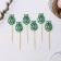 Skewers XV, 12.5 cm, green color, set 6 pcs.