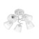 Vanessa chandelier 5x60W E27 white 45x45x27cm
