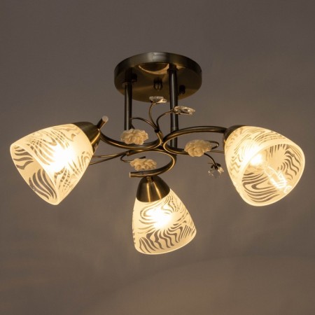 Summer Chandelier 3x60W E27 Antique bronze 43x43x25cm-2