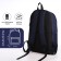 Youth backpack from lightning textiles, USB, 5 pockets, blue color