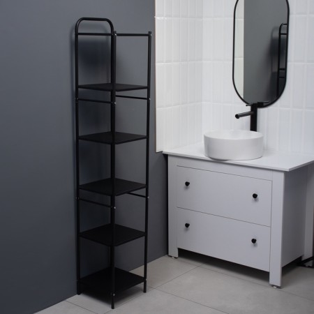 Six -haired floor rack 29 × 29 × 158.5 cm, black color-6