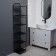 Six -haired floor rack 29 × 29 × 158.5 cm, black color