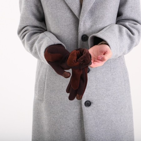 Gloves are male, dimensionless, without insulation, brown color-4