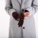 Gloves are male, dimensionless, without insulation, brown color