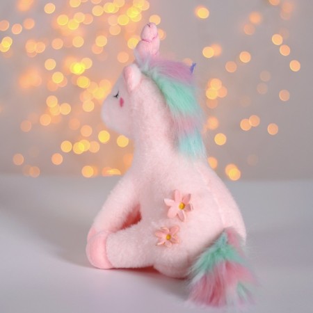 Soft toy "Unicorn with flowers", Mix color-1