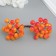 Decor for creativity "Berries" length 1.2 cm, red-yellow