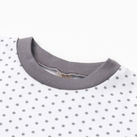 Long -sleeved long sleeve color gray peas, height 68-1
