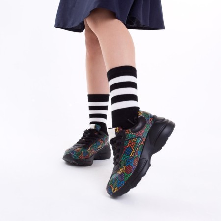 Golphs children, black color with white stripes, size 18-20-1