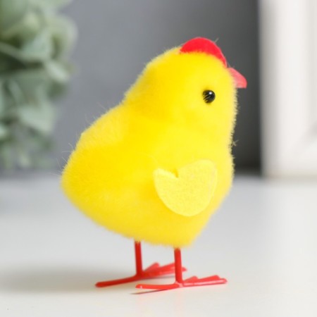 Easter souvenir "Chickens with a scallop" set 6 pcs yellow 3x6x6.5 cm-2
