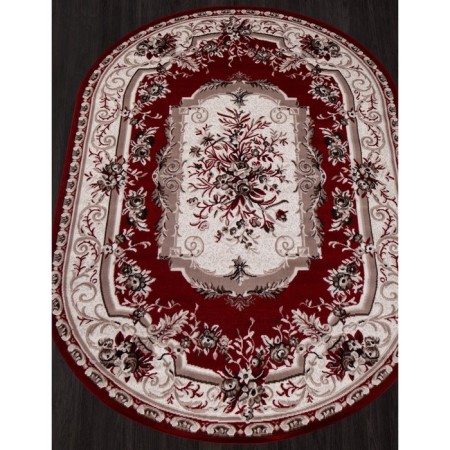 Oval Merinos Gavana carpet, size 150x300 cm, Red color