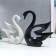 Souvenir Ceramics "Swans White and Black" set 2 pcs 21x18 24x21 cm