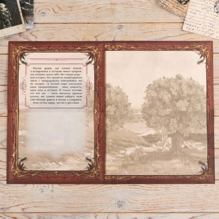 Родословная книга в шкатулке «Древо», 56 листов, набор 3 предмета.-4