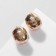 Earrings Metal "Discus-Shar" sphere, color gold