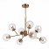 Suspended EVOLUCE lamp. Sle220803-08. Andria. 8x40 watts, E14, 74x74x52 cm, brass color