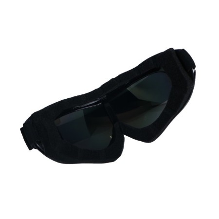 Glasses for riding motor vehicles with add. ventilation, chameleon glass, black-red-3